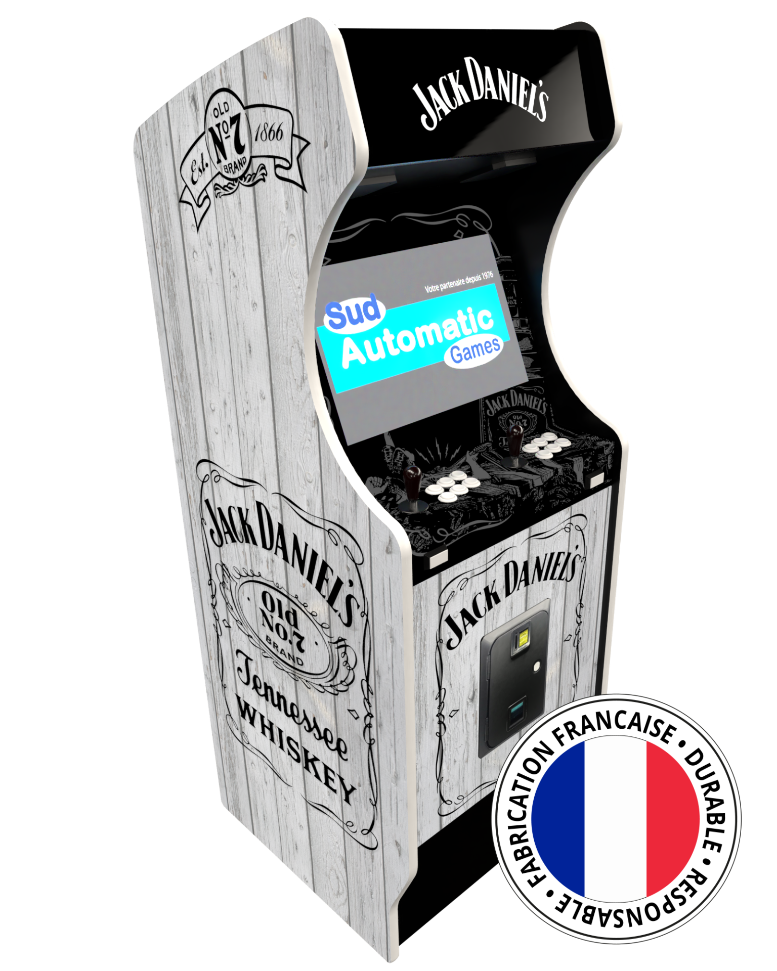 Borne arcade Jack Daniel White Edition 5000 jeux