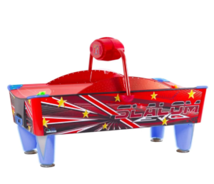 Table à palet de la marque SAM. Air Hockey Slalom rouge. Sud Automatic