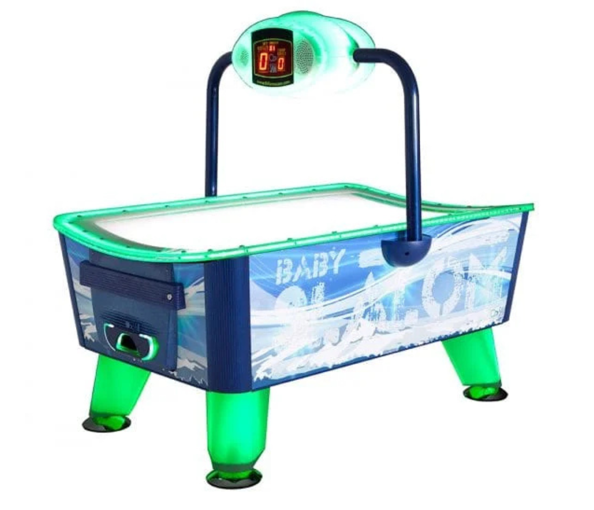 Table à palet de chez SAM. Air Hockey Baby Slalom. Sud AUTOMATIC