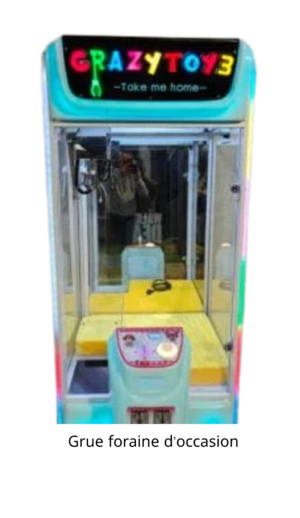 Jeux à pince.Grue foraine à peluche d'occasion. Crazy Toy 3. Sud Automatic