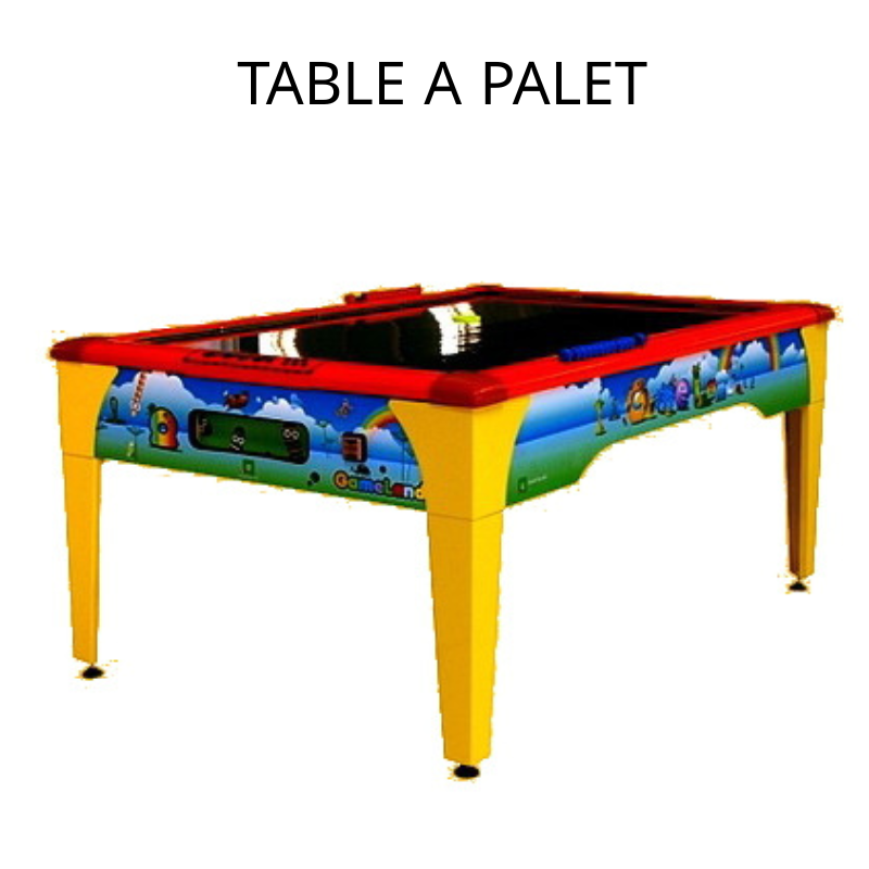 Table à palet pour location et évènementiel. Sud Automatic