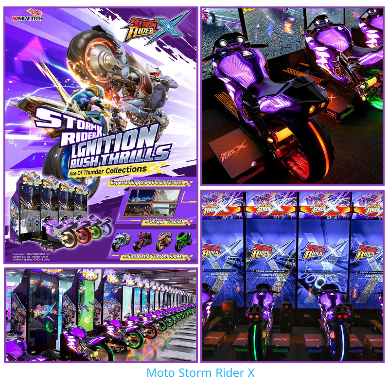 Plongez au cœur de l'action avec l'immense écran 4K de 85 pouces et les commandes par mouvements du corps du Storm Rider X par Walaps ! »