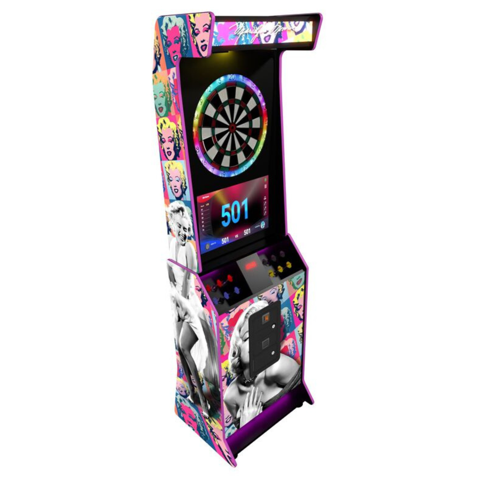 Fléchette meuble droit. Dart Pro modele MARYLIN, cible GranBoard 3s. Sud Automatic