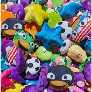 Carton de 250 peluches standards ECO pour grue foraine. Sud Automatic