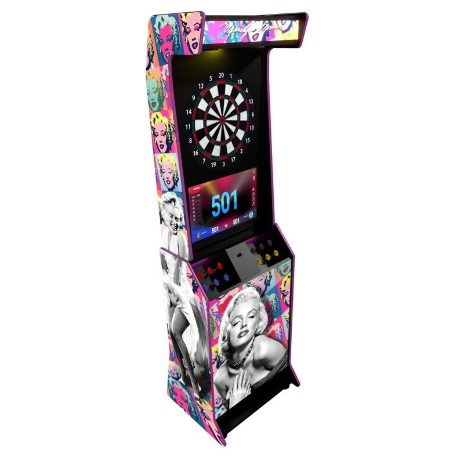 Jeu de fléchettes électronique pour maison Marilyn avec cible DASH Sud Automatic