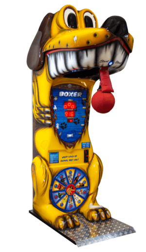 Découvrez le Boxer Dog de Kalkomat, la machine à coup de poing spécialement pensée pour les enfants ! De chez Sud Automatic